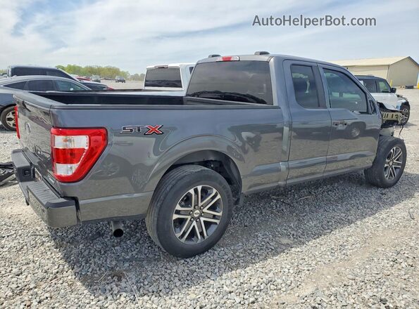 1FTEX1CP2MKE74526 2021 FORD F150 Угольный Задняя правая четверть