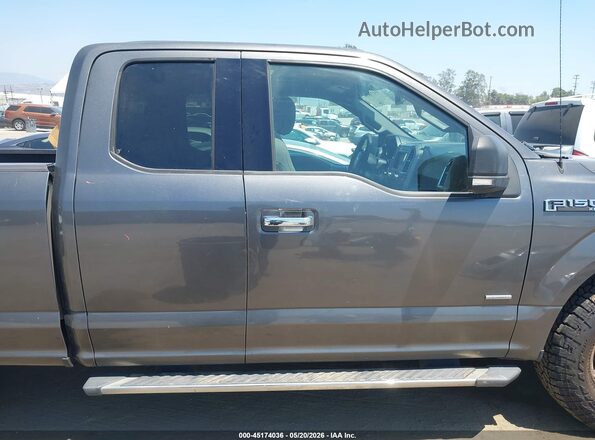 1FTEX1CP3GKG01904 2016 FORD F150 Серый Вид задней части салона