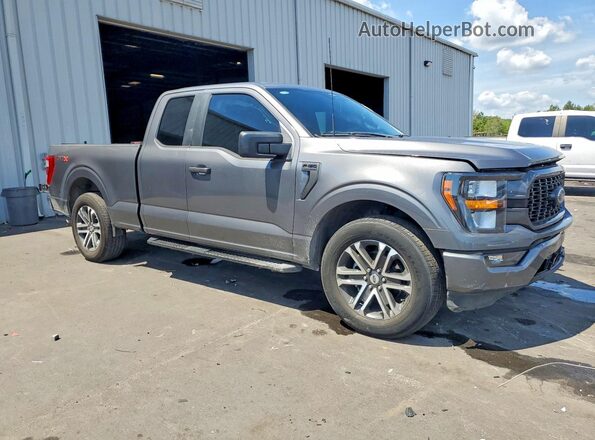 1FTEX1CP8PKD76718 2023 FORD F150 Серый Передняя правая четверть