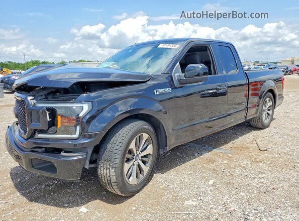 1FTEX1CPXKKF09522 2019 FORD F150 Черный Передняя левая четверть