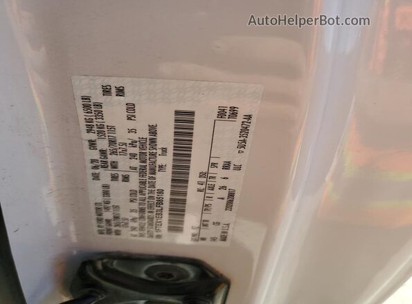 1FTEX1EB3LFB85180 2020 FORD F150 White Engine compartment view