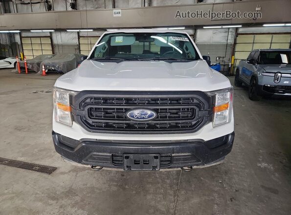 1FTEX1EB3MKD59046 2021 FORD F150 Белый Вид спереди