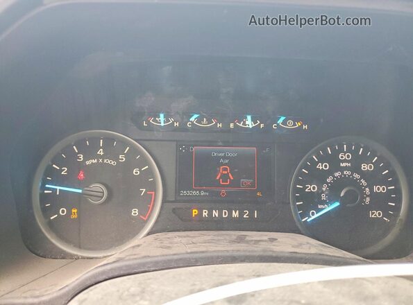 1FTEX1EB5JKC97709 2018 FORD F150 White Вид щитка приладів