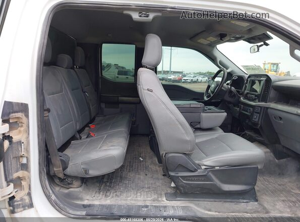 1FTEX1EB5NFA57543 2022 FORD F150 White VIN კოდის სტიკერის ხედი