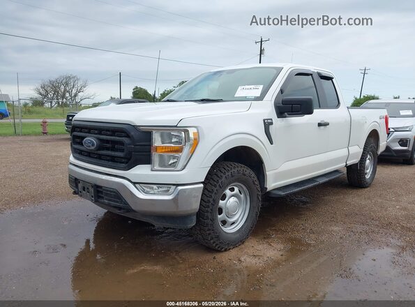 1FTEX1EB5NFA57543 2022 FORD F150 White წინა მარცხენა ხედი სამი მეოთხედიდან