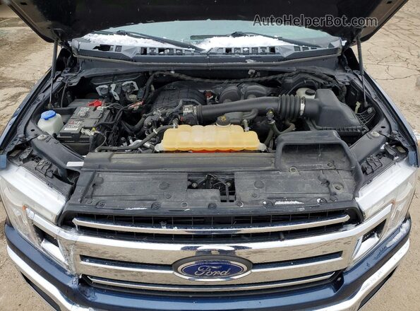 1FTEX1EB9KKC01310 2019 FORD F150 Blue უკანა სალონის ხედი