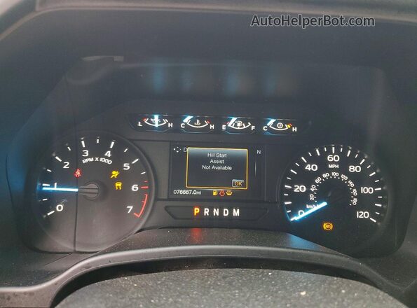 1FTEX1EP0KKC58524 2019 FORD F150 Серый Вид щитка приборов