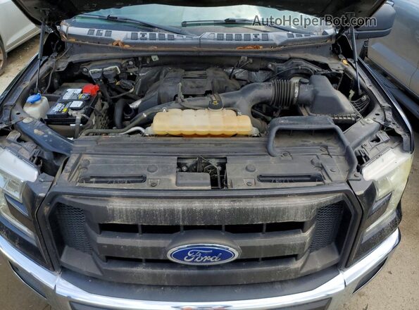 1FTEX1EP1GFB90802 2016 FORD F150 Черный Вид задней части салона