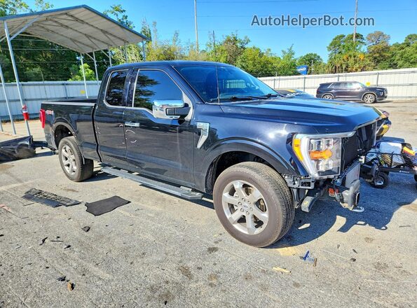 1FTEX1EP2MFC90421 2021 FORD F150 Черный Передняя правая четверть