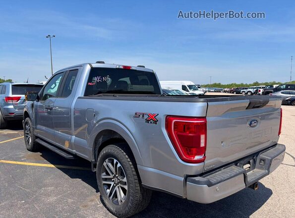 1FTEX1EP3MFC90380 2021 FORD F150 Gray Trasero derecho