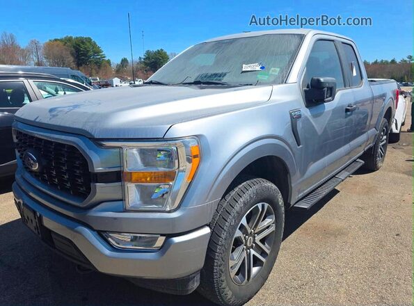 1FTEX1EP3MFC90380 2021 FORD F150 Gray Trasero izquierdo
