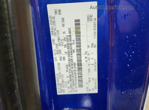 1FTEX1EP4GFB12787 2016 FORD F150 Blue Вид підкапотного простору