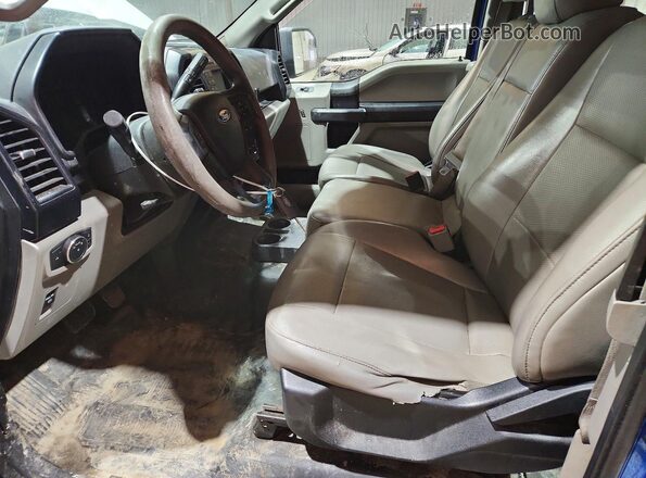 1FTEX1EP4GFB12787 2016 FORD F150 Blue Вид салону спереду