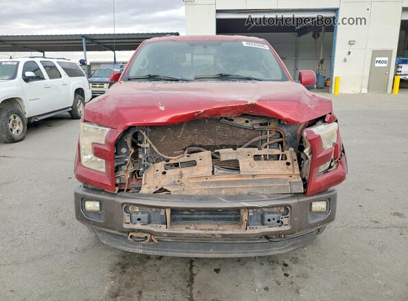 1FTEX1EP5GKE65241 2016 FORD F150 Maroon Вид спереду