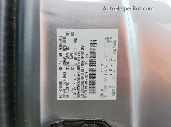 1FTEX1EP6HFA88249 2017 FORD F150 Серый Вид подкапотного пространства