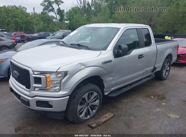 1FTEX1EP7KKE48224 2019 FORD F150 Серебряный Передняя левая четверть