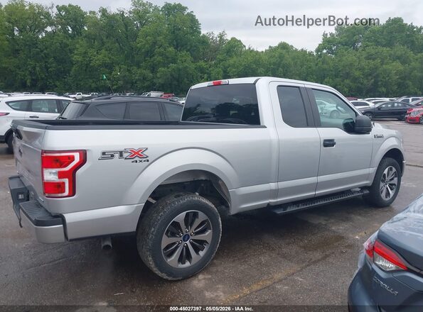 1FTEX1EP7KKE48224 2019 FORD F150 Серебряный Вид задней части салона