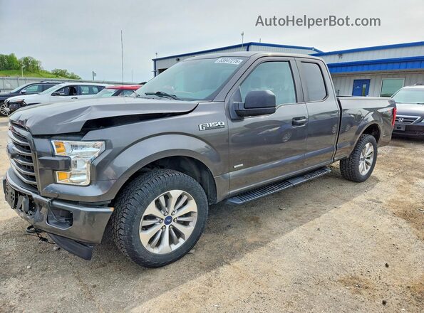 1FTEX1EP9HKC44713 2017 FORD F150 Угольный Передняя левая четверть