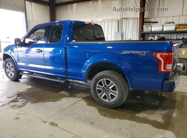 1FTEX1EP9HKC44856 2017 FORD F150 Синий Задняя левая четверть