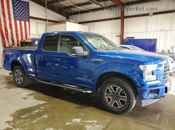 1FTEX1EP9HKC44856 2017 FORD F150 Синий Передняя правая четверть