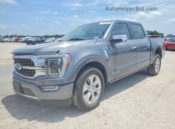 1FTFW1CD9NFB33387 2022 FORD F150 Серый Передняя левая четверть