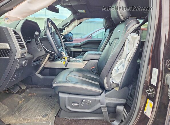 1FTFW1E15JFD95033 2018 FORD F150 Brown Vista interior delantera
