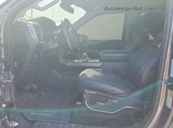 1FTFW1E51MFC03629 2021 FORD F150 Gray Widok wnętrza z przodu