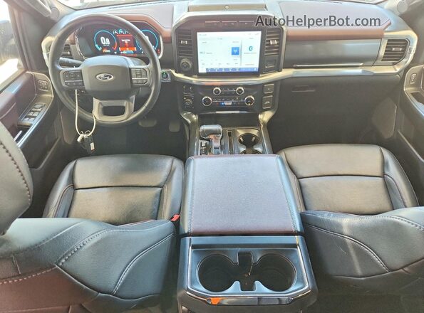 1FTFW1E52NFC08808 2022 FORD F150 Black Widok deski rozdzielczej
