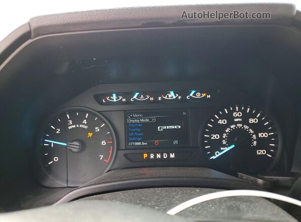 1FTFW1E54KKF16596 2019 FORD F150 White Вид щитка приладів