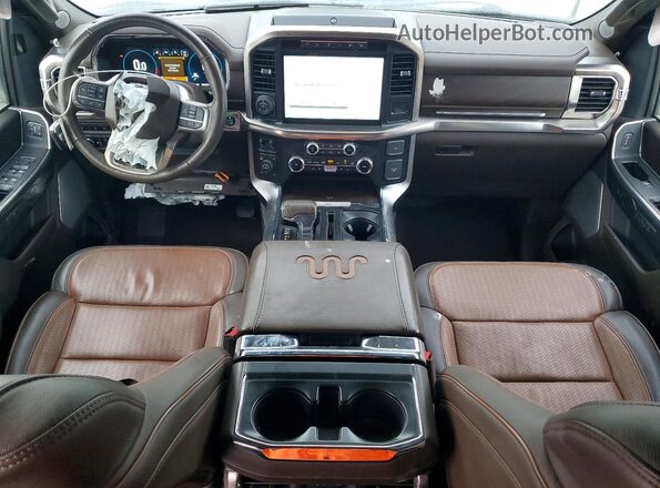 1FTFW1E57PFC13523 2023 FORD F150 Blue Vista del salpicadero