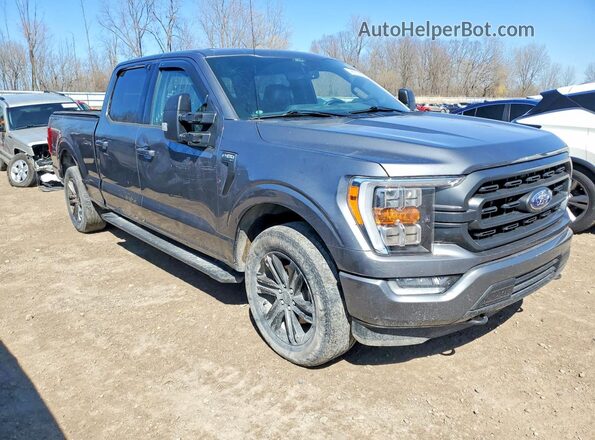1FTFW1E59MFB36049 2021 FORD F150 Серый Передняя правая четверть