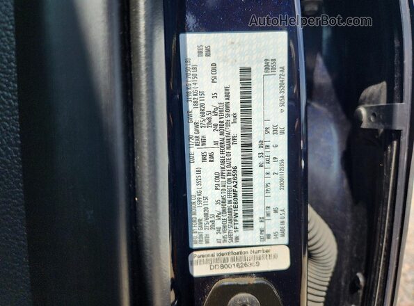 1FTFW1E80MFA26596 2021 FORD F150 Blue Շարժիչի բաժամունքի տեսք