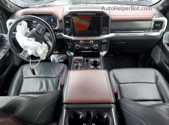 1FTFW1E86MFC53128 2021 FORD F150 Black Widok deski rozdzielczej