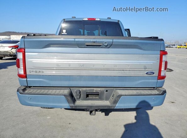 1FTFW1ED1PFA90745 2023 FORD F150 Blue Вид ззаду