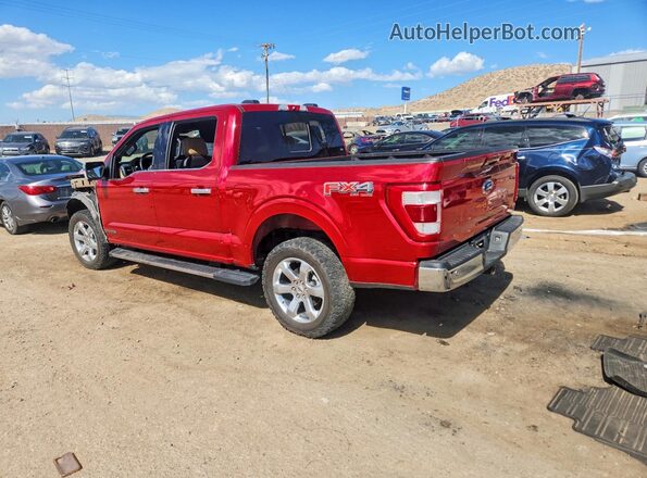 1FTFW1ED6MFC71724 2021 FORD F150 Красный Задняя левая четверть