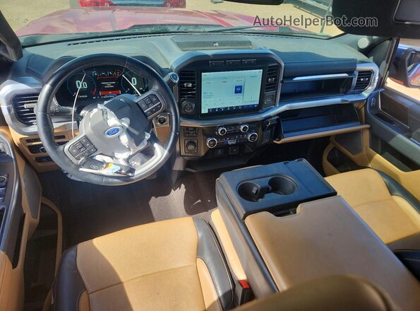 1FTFW1ED6MFC71724 2021 FORD F150 Красный Вид панели приборов