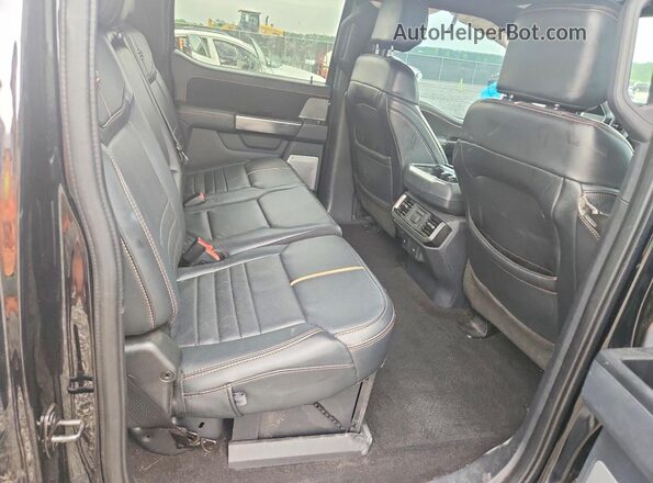 1FTFW1EDXNFB10441 2022 FORD F150 Black Vista de los asientos traseros