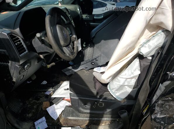 1FTFW1EF1GFA90844 2016 FORD F150 Black Widok wnętrza z przodu