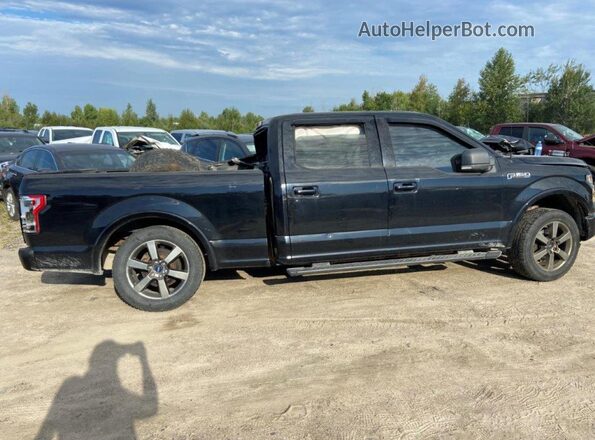 1FTFW1EF1GFA90844 2016 FORD F150 Black Widok tylnych siedzeń