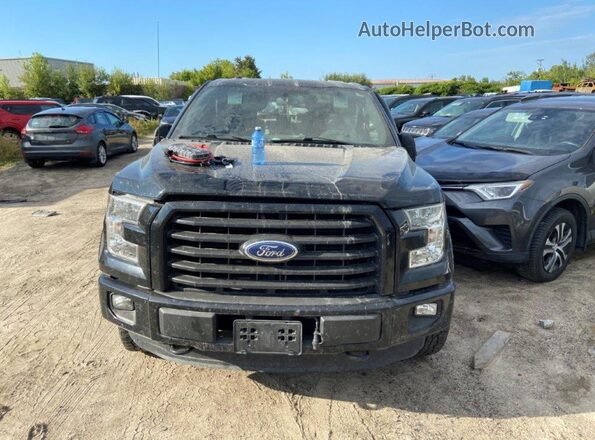 1FTFW1EF1GFA90844 2016 FORD F150 Black Widok z przodu