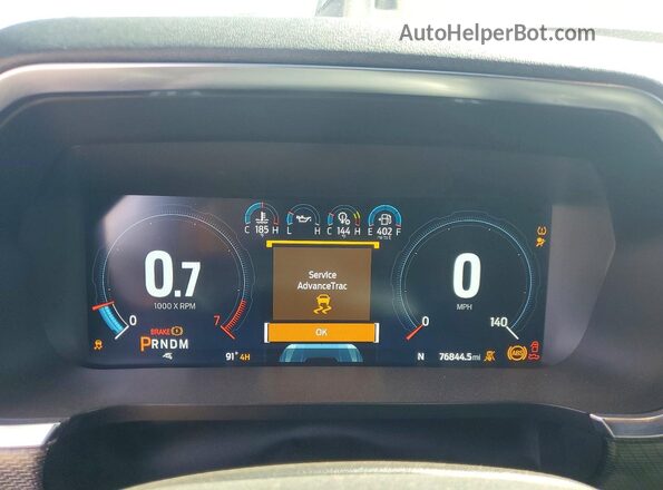 1FTFW1RG2NFC45353 2022 FORD F150 White Instrument cluster view