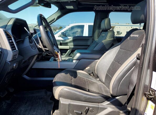 1FTFW1RG6JFC41803 2018 FORD F150 Gray წინა სალონის ხედი