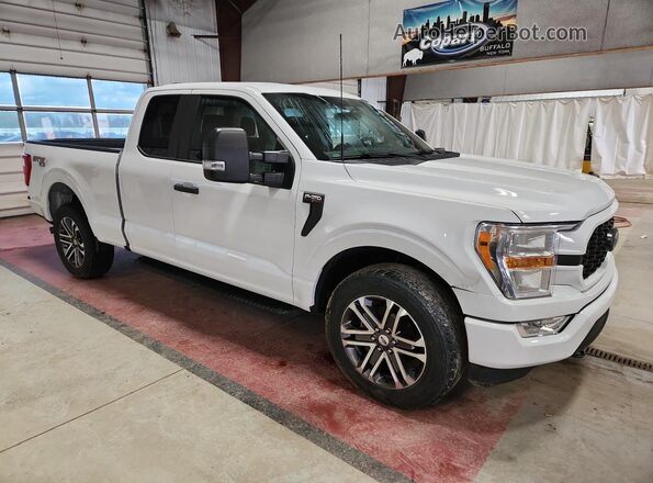 1FTFX1E84NFA44128 2022 FORD F150 White Widok naklejki z numerem VIN