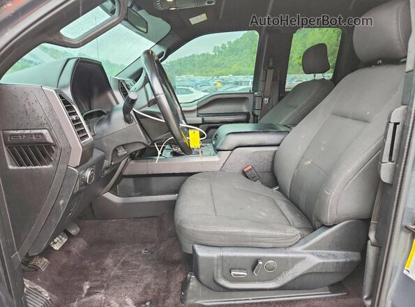 1FTFX1EGXHKC00076 2017 FORD F150 Gray Vista interior delantera