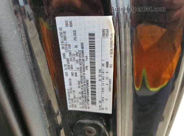 1FTMF1C54NKF26852 2022 FORD F150 Black VIN sticker view
