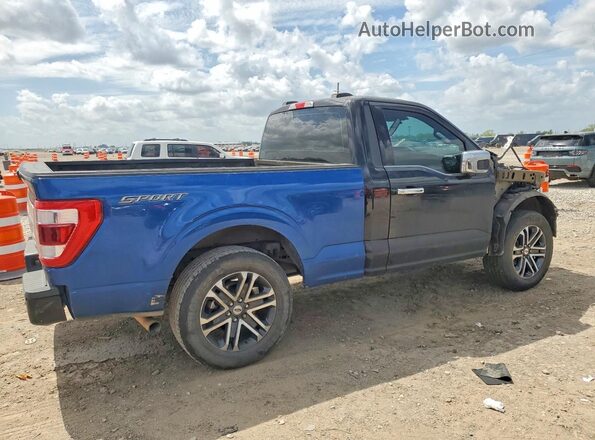 1FTMF1C54NKF26852 2022 FORD F150 Black Rear right