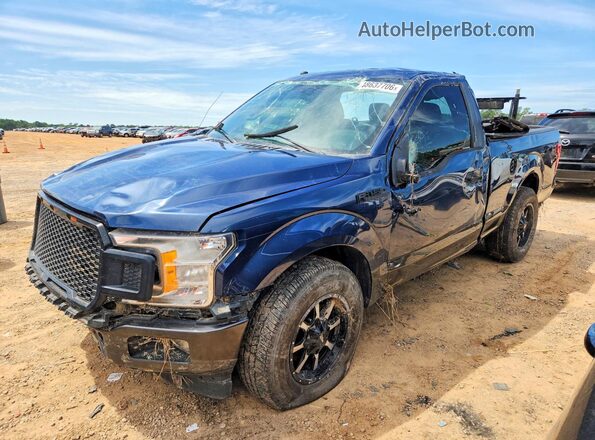 1FTMF1C56JFA33337 2018 FORD F150 Blue Передня ліва чверть
