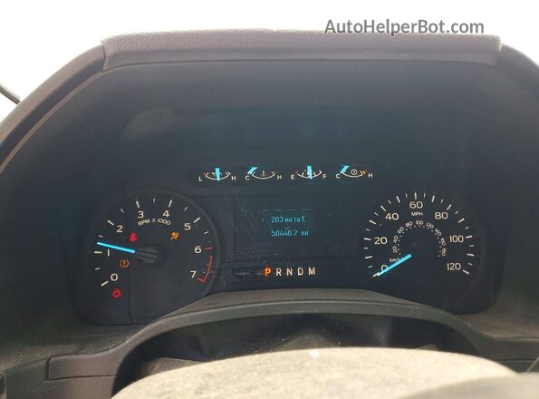 1FTMF1C56KKD08018 2019 FORD F150 White Instrument cluster view