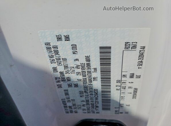 1FTMF1CB1NKD54530 2022 FORD F150 White ძრავის განყოფილების ხედი
