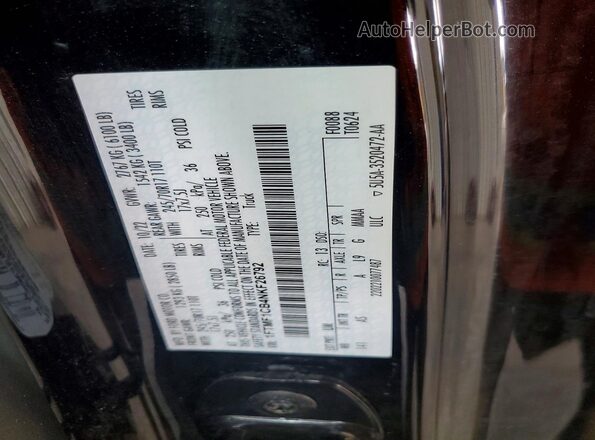 1FTMF1CB4NKF26792 2022 FORD F150 Black Vista de la etiqueta del VIN